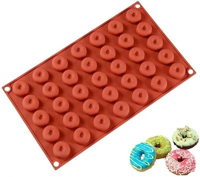 Moules à mini donuts univers 35 cavités en silicone antiadhésifs pour gâteau