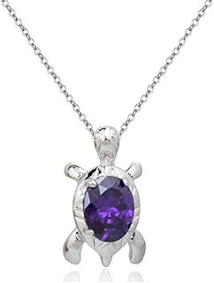 Collier pendentif en forme de tortue rouge, vert, orange, violet, noir et blanc