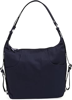 Sac à dos et sac à bandoulière convertible en coton pour femme, taille