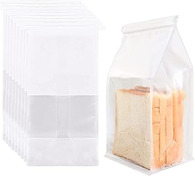 Sacs de cuisson avec fenêtre, 50 pièces, sacs en papier kraft résistant à