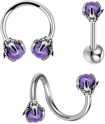 Tomophile 3 pièces créoles à lèvres en acier chirurgical 16 g, boucles d'oreilles
