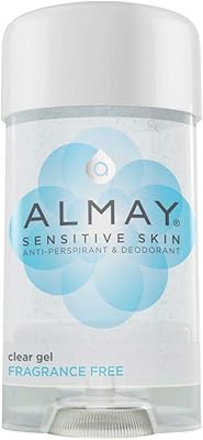 Gel antisudorifique et déodorant almay clear pour peaux sensibles, unisexe, 65 ml