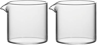 2 crémiers en verre transparent cizzicato, petite tasse de 118 g de café