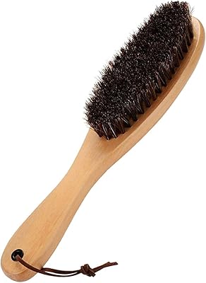 Brosse à vêtements kokaka, brosse anti-peluches avec crin de cheval doux véritable