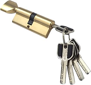 Cylindre de serrure de porte msm 70 mm, clé d'un côté et poignée