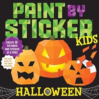 Peinture par sticker kids : halloween créez 10 images un autocollant à la fois