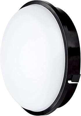Éclairage led rond royal apex à montage en surface avec bord noir