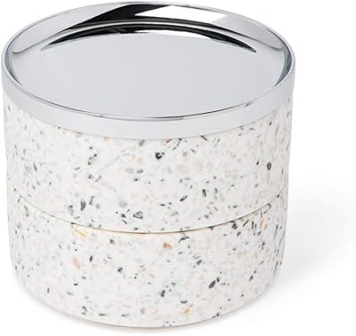 Organiseur de bijoux umbra tesura boîte de rangement à 2 niveaux avec couvercle
