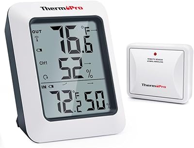 Hygromètre numérique thermo pro tp60s intérieur et extérieur, thermomètre sans fil pour température