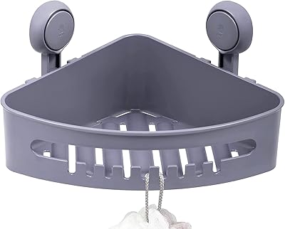 Étagère de douche ulti avec base à ventouse - support de rangement - panier - organisateur mural pour shampoing et après-shampooing - étagère de douche en plastique pour cuisine et salle de bain - pack gris amovible. Diaytar Sénégal : La marketplace qui pense à votre porte-monnaie