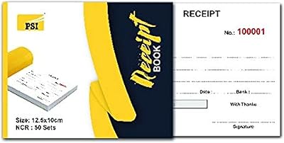 Carnet de reçus psi (50 jeux/12,5 x 10 cm, 3 pièces)
