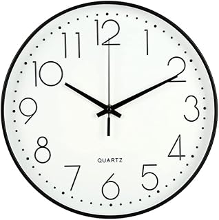 Horloge murale à quartz à mouvement silencieux de 30 cm/12 pouces pour salon