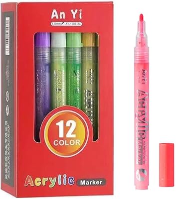 Jeu de marqueurs acryliques gzs pour peindre sur roches verre bois