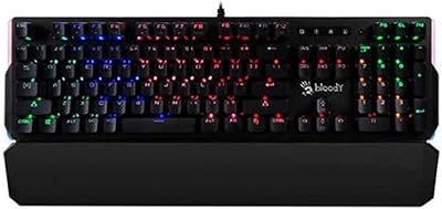 Clavier de jeu mécanique bloody b885n (switch rouge et bleu) avec technologie