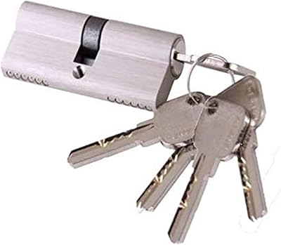 Serrure de porte à cylindre 70 mm (35-35) avec 5 clés d'ordinateur