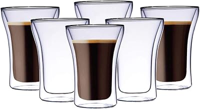 Tasses en verre à double paroi blackstone adaptées au café, au thé