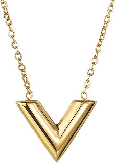 Collier en or classique en forme de v olbo pour femme, collier