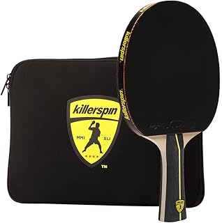 Raquette de tennis de table killerspin jet black combo avec étui 8,3 x