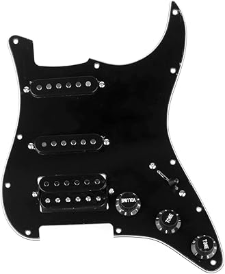 Musiclily pro ssh pickguard stratocaster préchargé 11 trous avec pickguard silencieux alnico 5