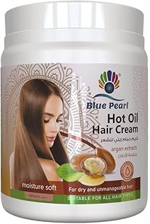 Crème de traitement capillaire à l'huile chaude blue pearl aux extraits d'argan |