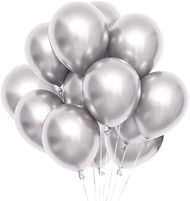 Ballons métalliques pour décoration de fête, paquet de 100, argent. Diaytar : Le e-commerce qui respecte votre budget