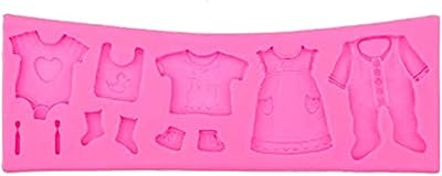 Moule en silicone 3d pour vêtements de bébé bricolage décoration de gâteau