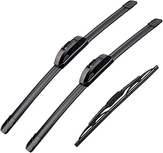 Essuie-glaces de pare-brise 20" + avec balais d'essuie-glace arrière de 13" rechange automobiles