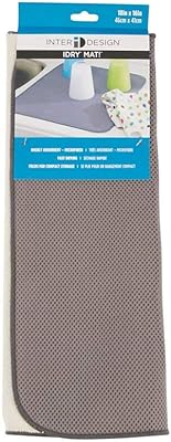 Tapis de séchage interdesign idry (46 x 41 cm étain et ivoire)