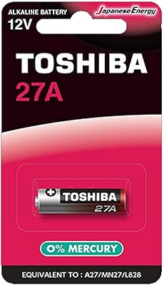 Pile alcaline toshiba type 27ah 12v (0% mercure) - équivalent à a27 /
