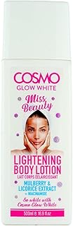 Lait corporel éclaircissant cosmo glow white 500 ml | extrait de mûre