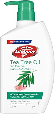 Lavage corporel antibactérien à l'huile d'arbre à thé et au sel rose lifebuoy