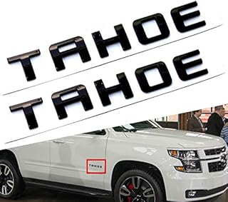 Emblèmes de porte latérale vestian couple pour chevrolet tahoe et tahoe (noir brillant)