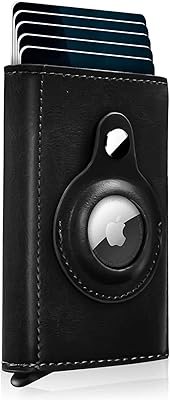 Porte-cartes avec support airtag, portefeuille de luxe en cuir pu pour hommes