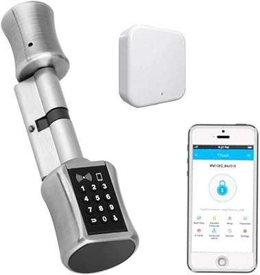 Serrure à cylindre intelligente ezliff avec application tt lock, serrure de porte électronique