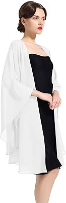 Châle en mousseline de soie pour femmes pour robes de soirée et mariages