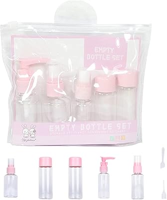 Ensemble de bouteilles de voyage vides de 5 pièces, flacons pulvérisateurs portables rechargeables