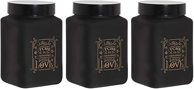 Récipient alimentaire de cuisine carré, capacité de 1,5 litre, noir, h-147015-blk