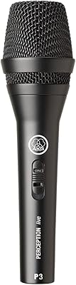 Akg 3100h00140 p3s microphone dynamique haute performance avec interrupteur marche-arrêt (lot de 1)