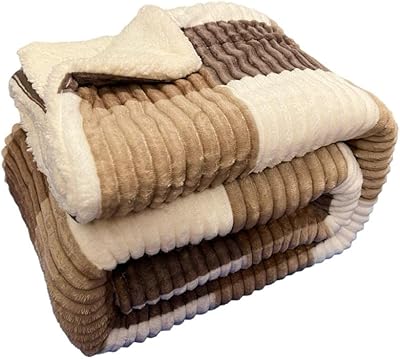 Couverture sherpa réversible en flanelle en peluche, taille king/twin