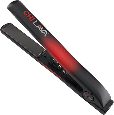 Fer plat de coiffure en céramique chi original lava, taille 1 pouce, rouge