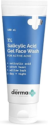 Le gel nettoyant pour le visage dermaco à l'acide salicylique 1% avec acide