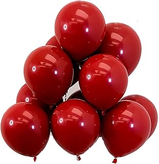 Ballon en latex métallique rouge rubis de 10 pouces pour décoration de mariage