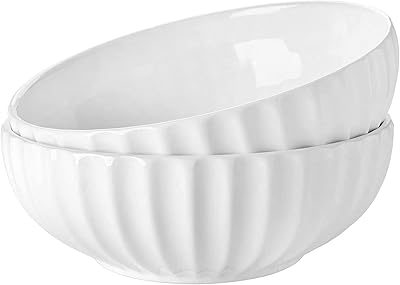Grands bols de service de 25 cm, grands bols à salade en porcelaine