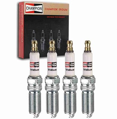 4 pièces de bougies d'allumage champion iridium compatibles avec ford escape 2.0l l4