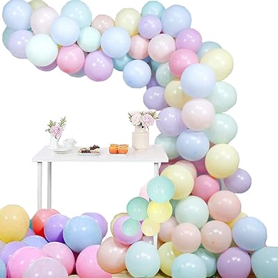 Ballons en latex macaron pastel de 10 pouces pour décorations de fête d'anniversaire