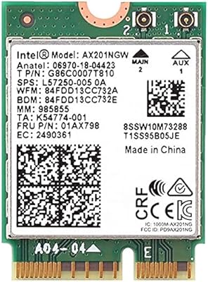 Carte sans fil intel ax201ngw wifi 6 ax201 bluetooth 51-24