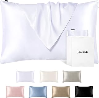 Lilysilk taie d'oreiller en soie pour cheveux et peau 100 % de mûrier