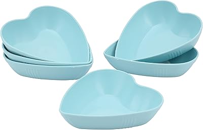 Royalford rf11299 lot de 6 assiettes à collation en forme de cœur