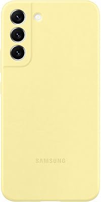 Coque en silicone officielle samsung s22+ jaune
