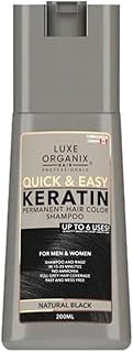 Shampooing pour coloration permanente luxe organix, 200 ml (noir naturel)